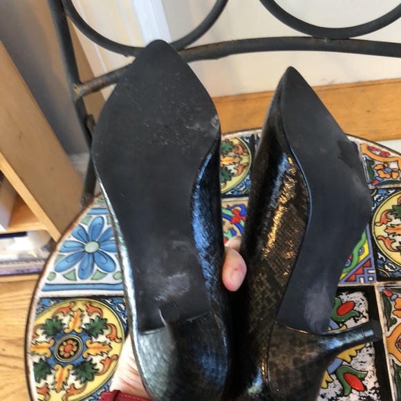 Rampage black snake print pointy toe pumps - Picture 5 of 8